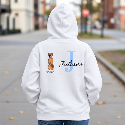 Felpa con cappuccio personalizzata - Iniziale