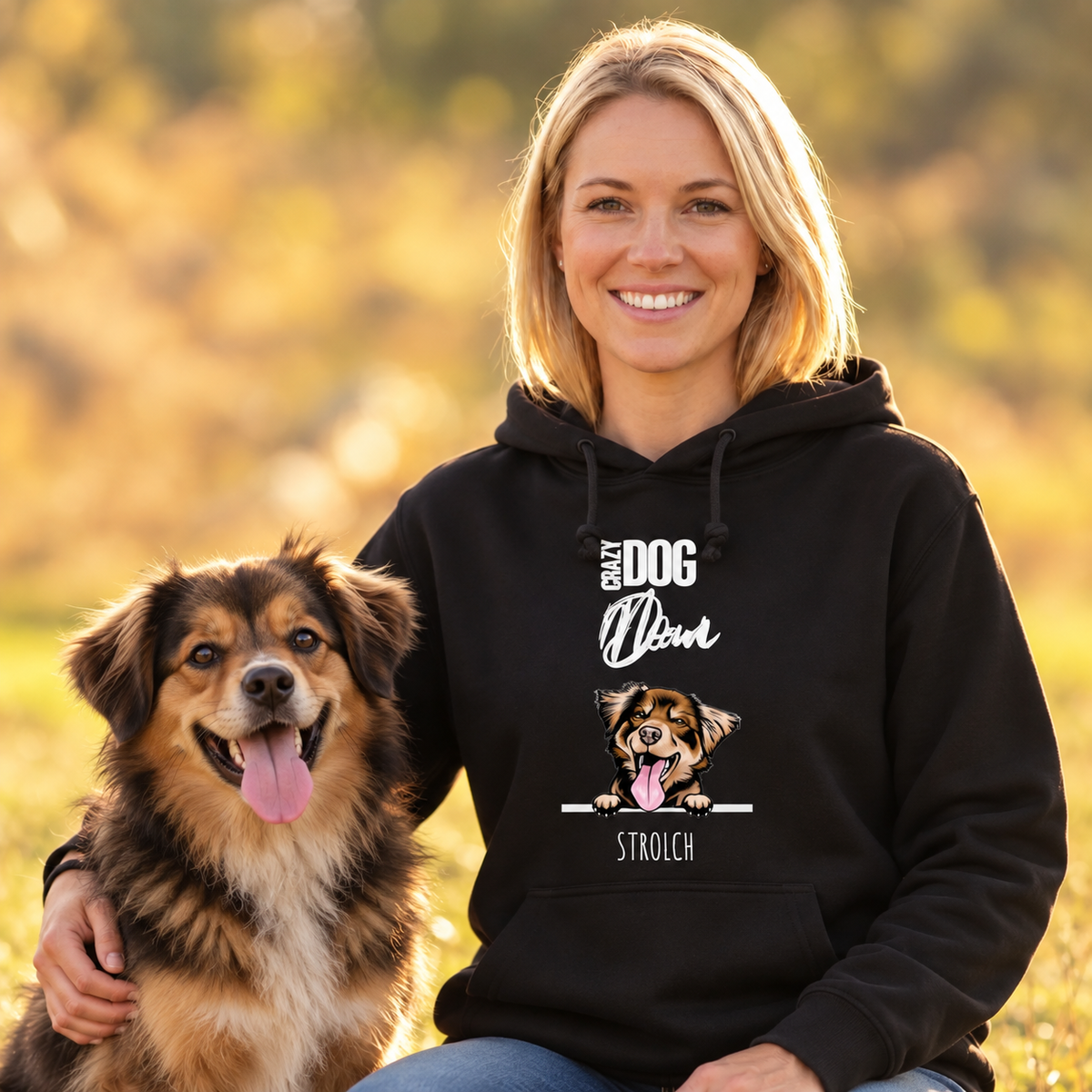 Felpa con cappuccio personalizzata - Genitori di animali