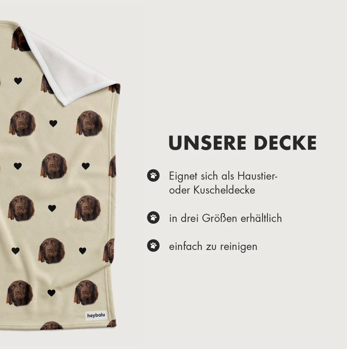 Coperta per animali personalizzata - Teste di animali